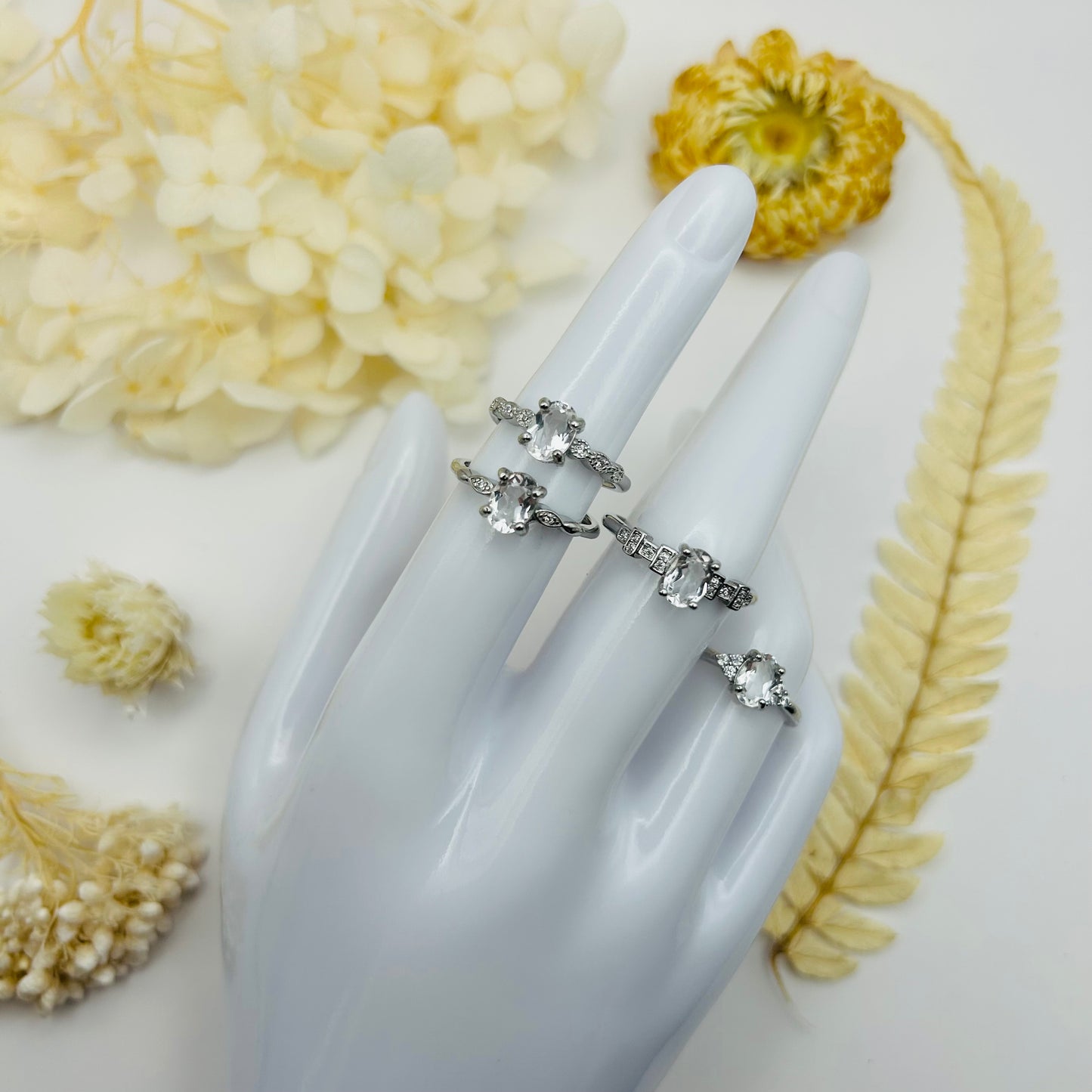 AAA Rock Crystal Silver Ring (TR)