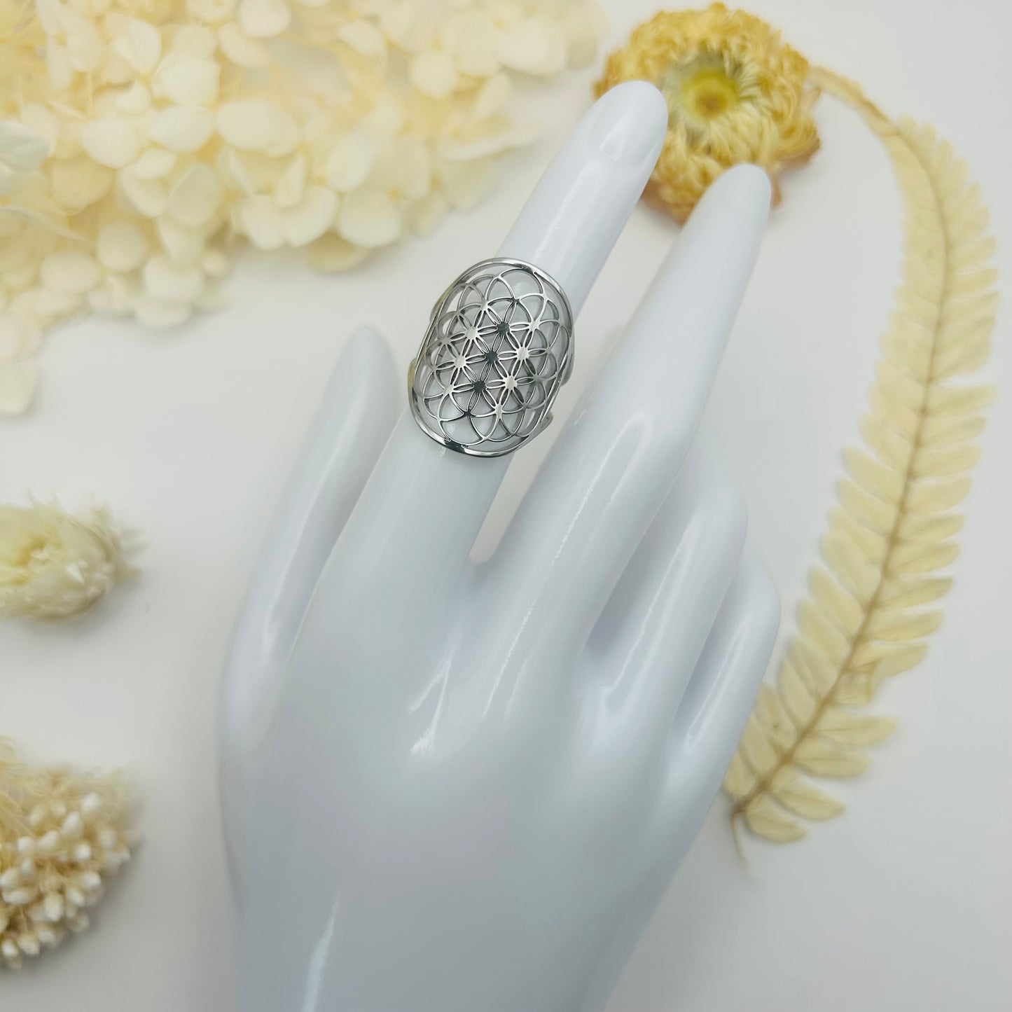 Bague Fleur de Vie (argenté)