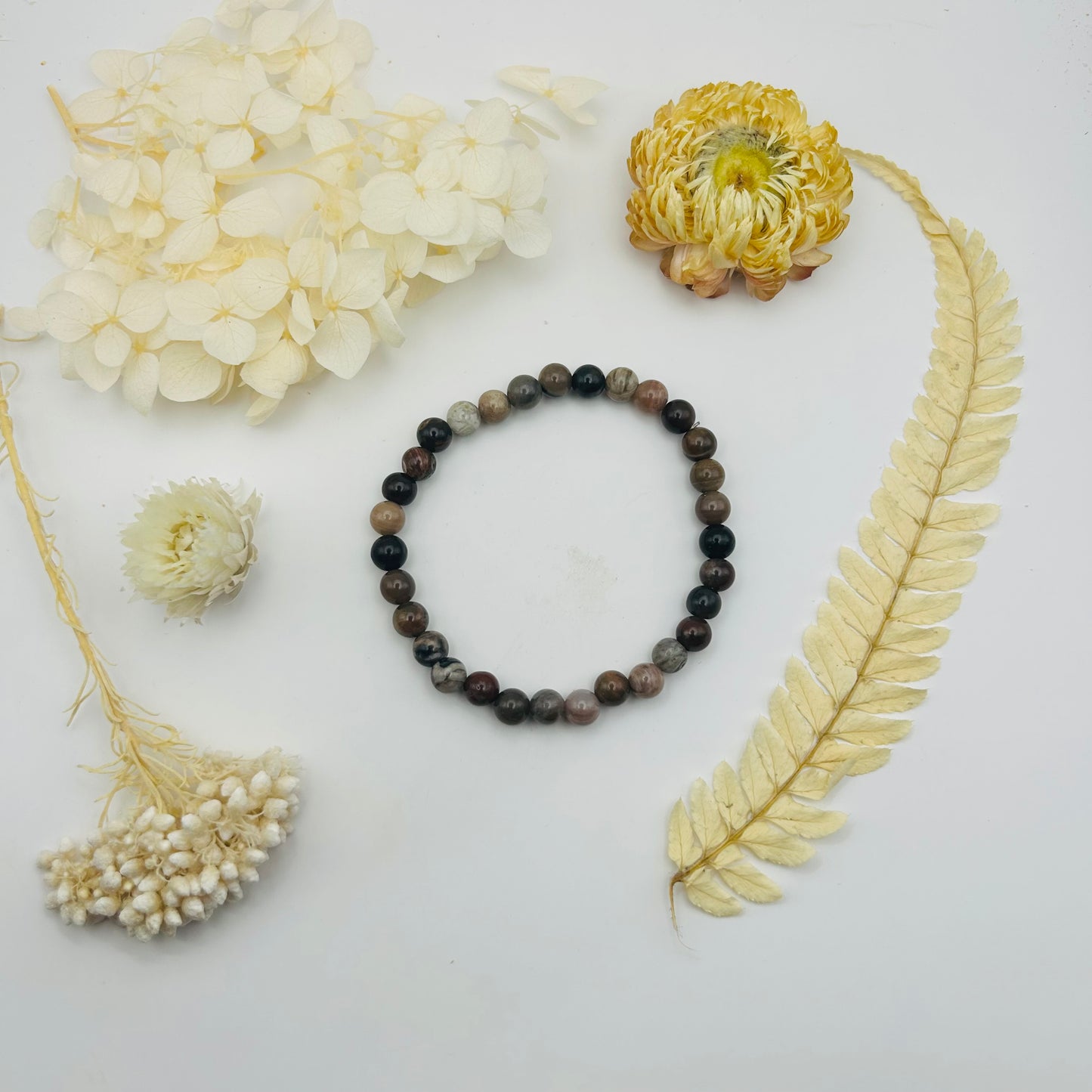 Fossil Wood Bracelet (6 mm)