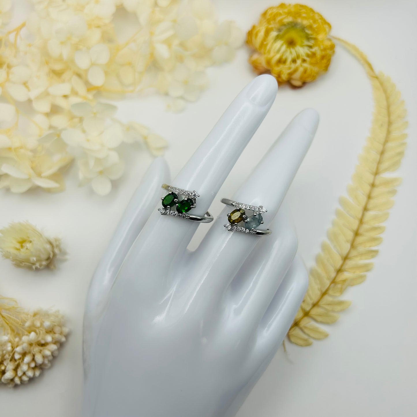 AAA Multicolor Tourmaline Silver Ring (TR)