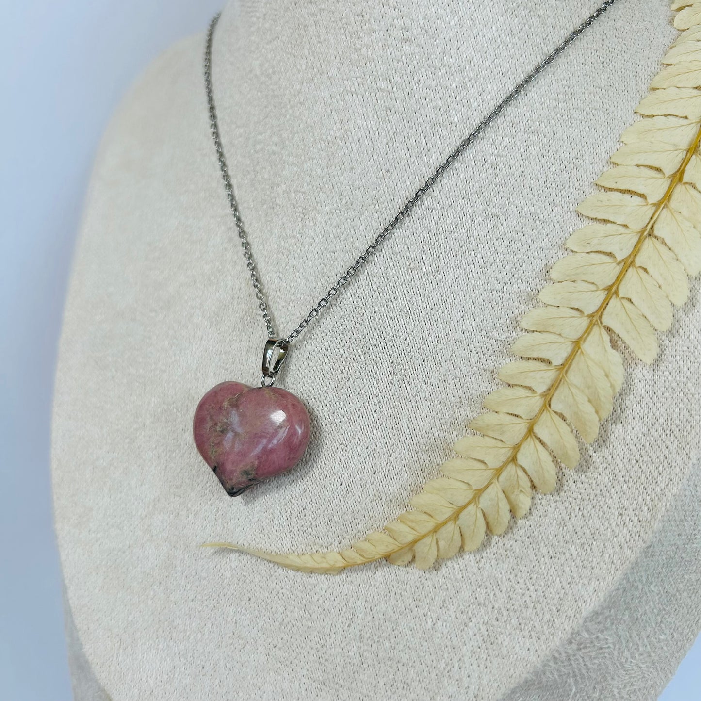Rhodonite Pendant (Heart)