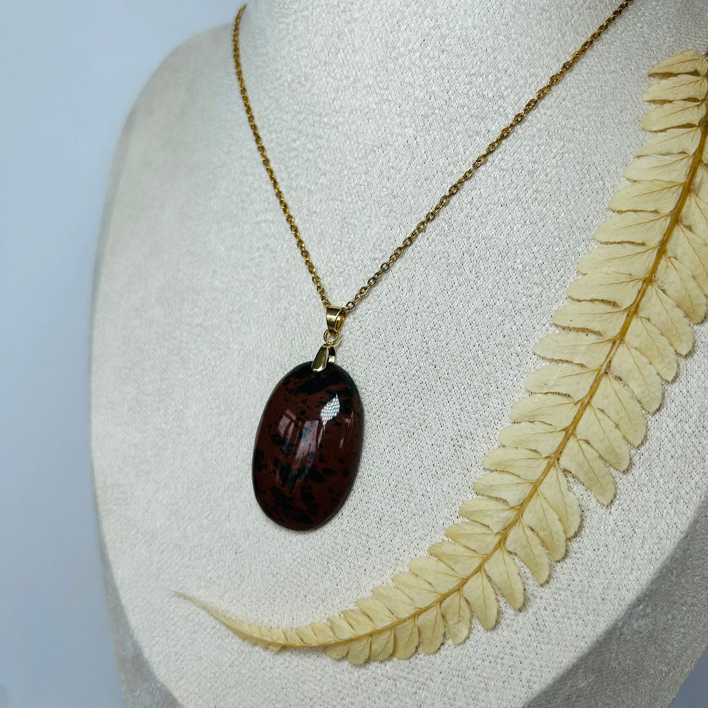 Pendentif Obsidienne Acajou