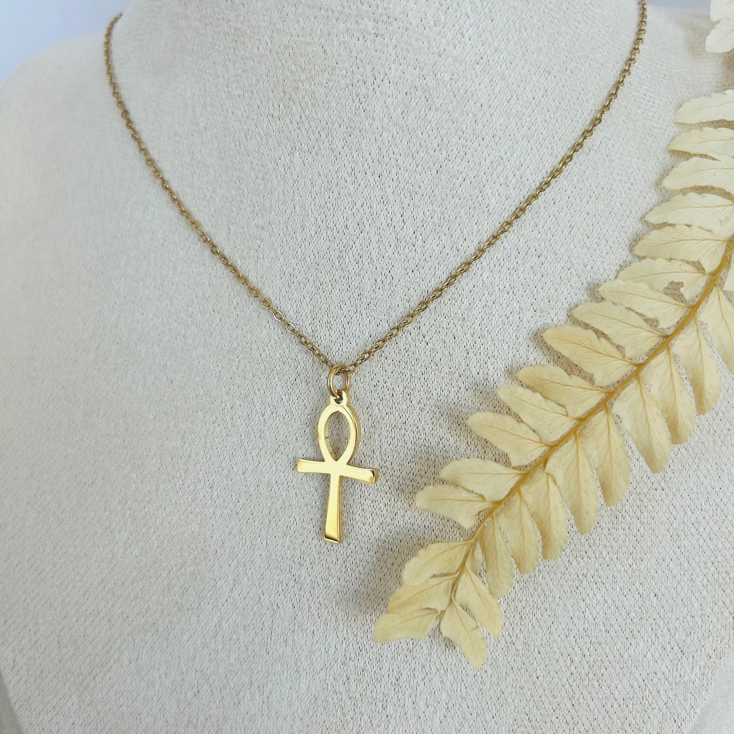 Ankh Cross Necklace (Gold)