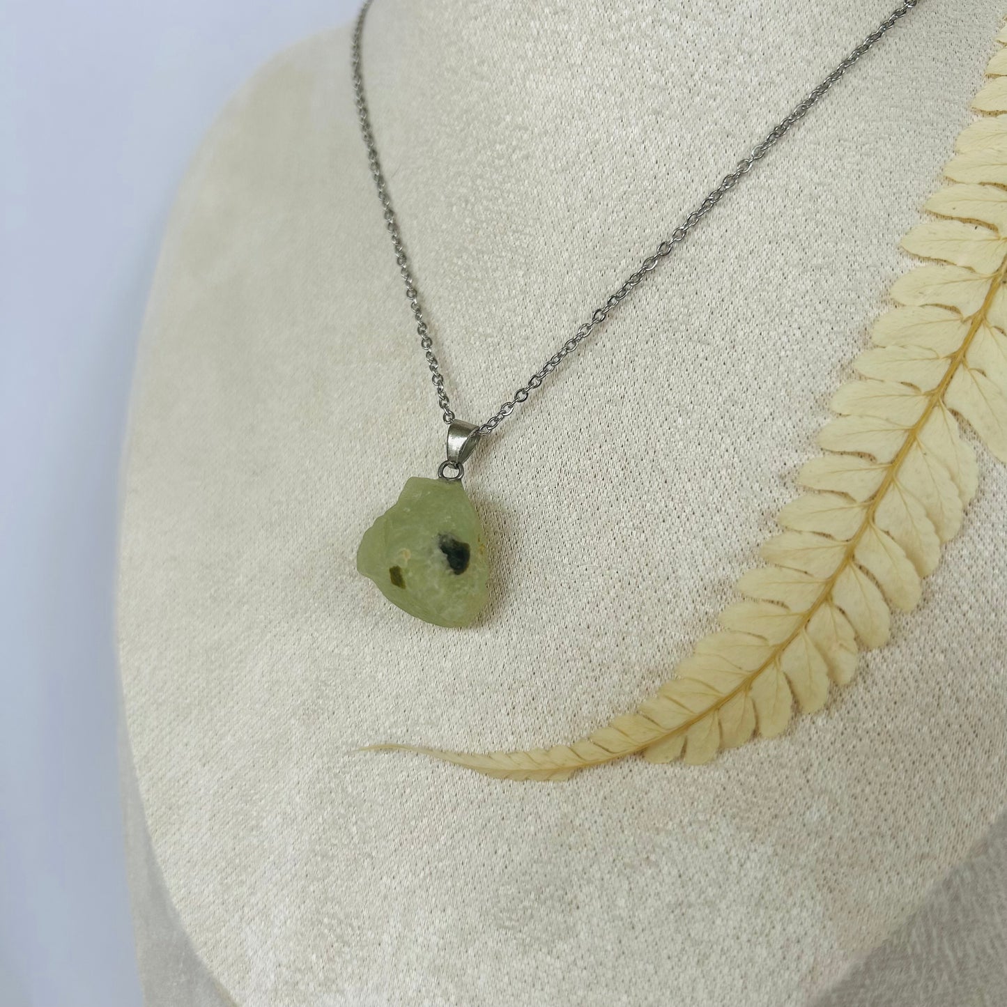 Prehnite Pendant (AA) - Raw
