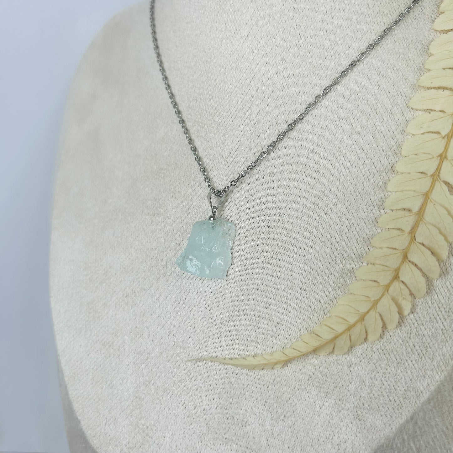 Raw Aquamarine Pendant