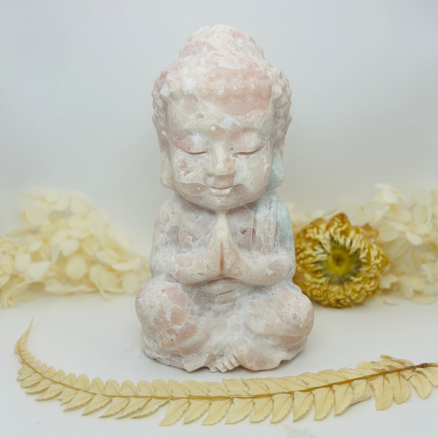 Bouddha Indien en Opale Rose A