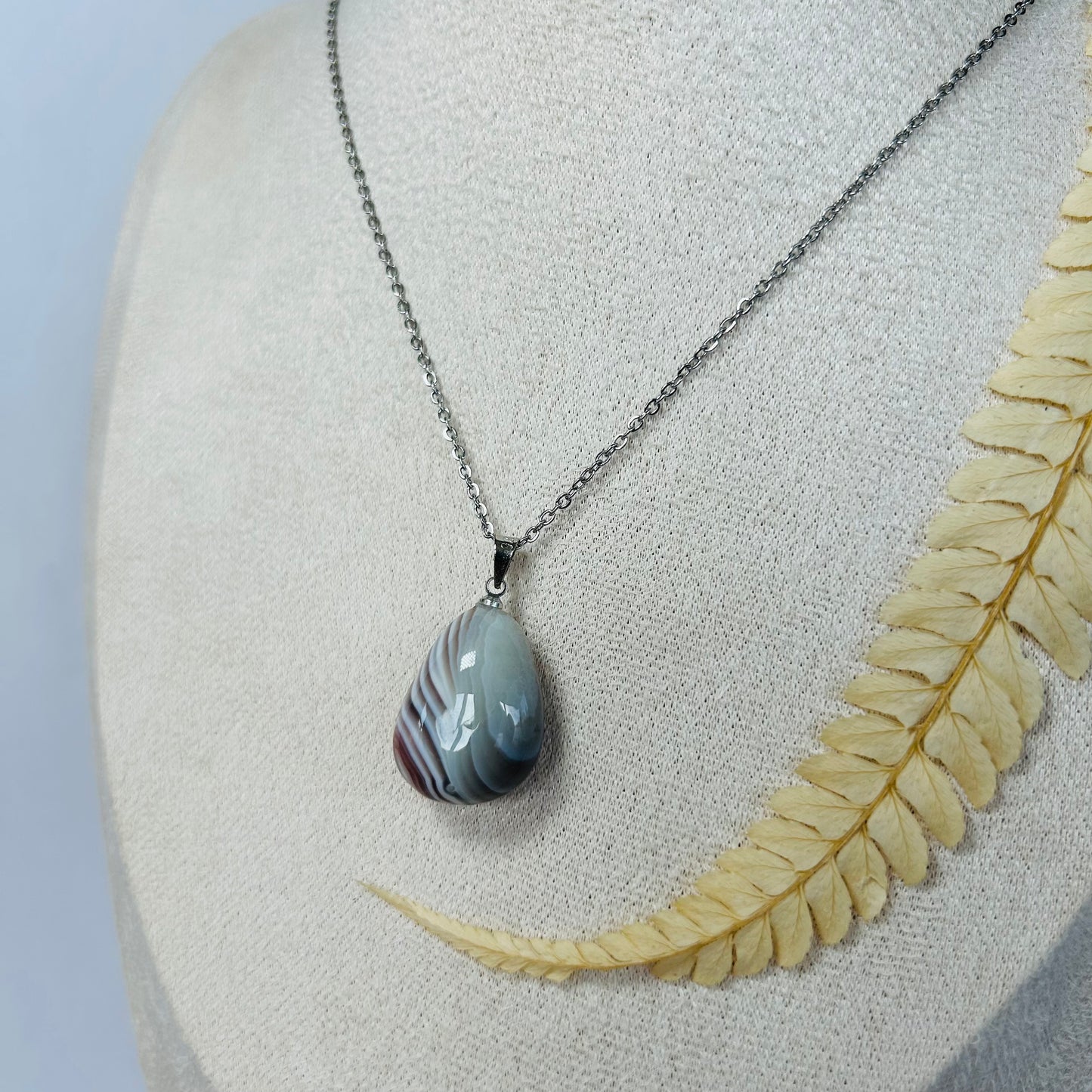 Pendentif Agate du Botswana (AA)