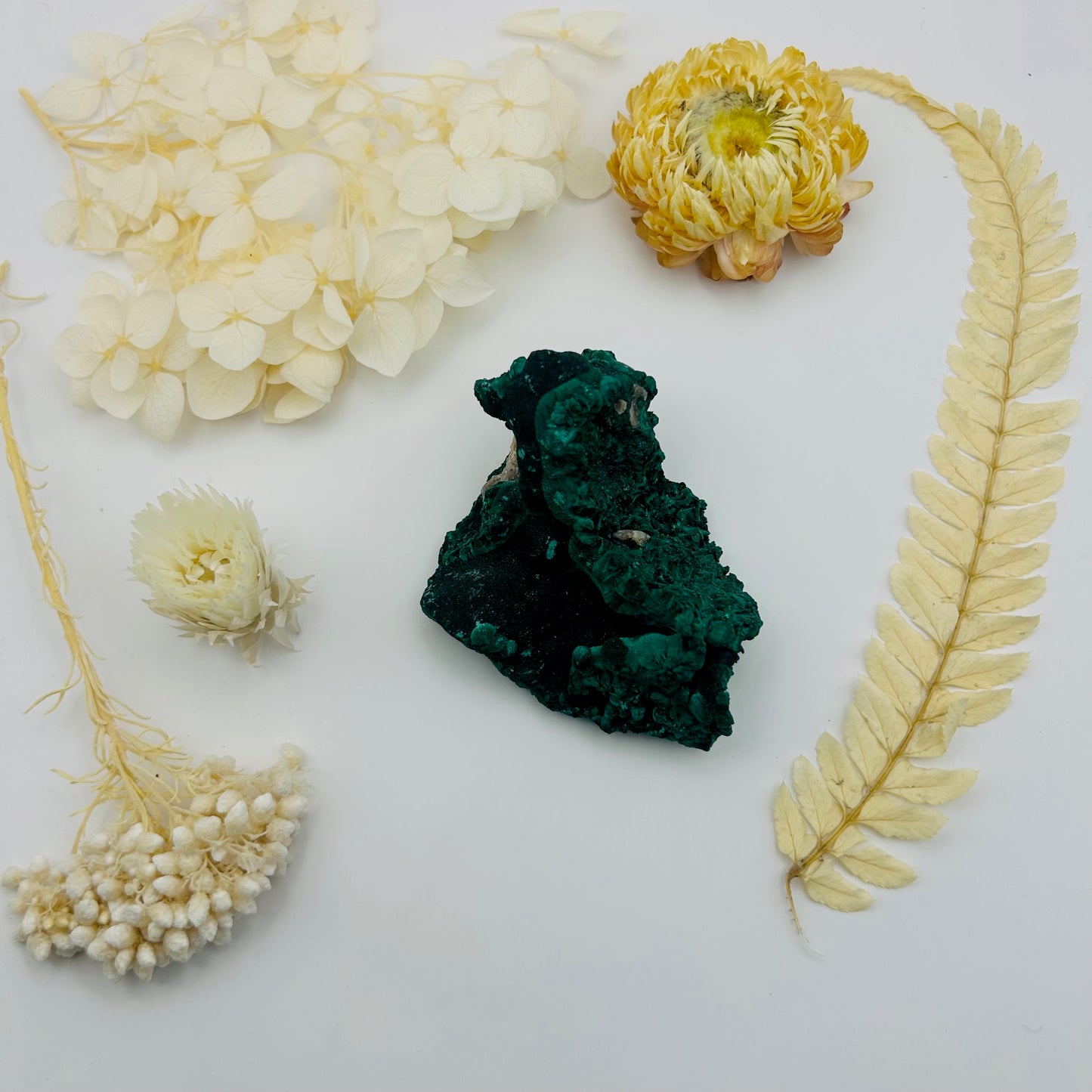 Fibrous Malachite Cluster A