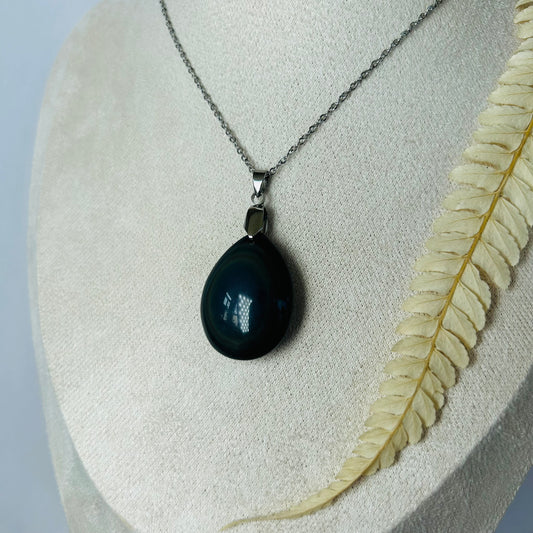 Celestial Eye Obsidian Pendant (Medium)