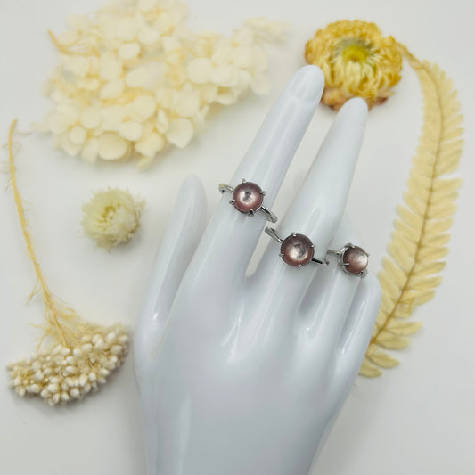 AAA Lepidolite Silver Ring (TR) 