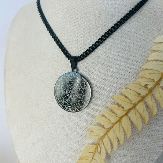 Seal of the 7 Archangels Necklace (black)