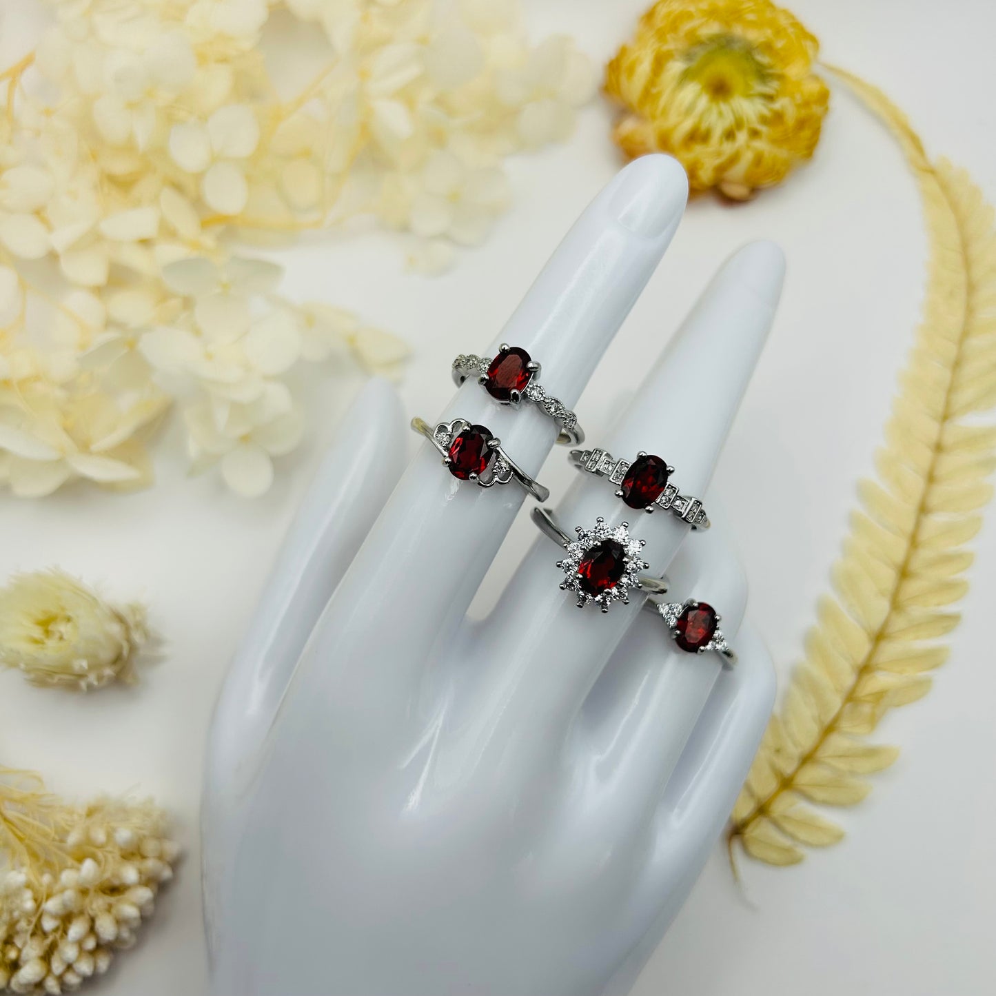 AAA Garnet Silver Ring (TR)