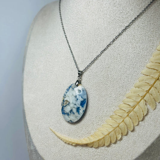 Pendentif Agate Plume Doublet