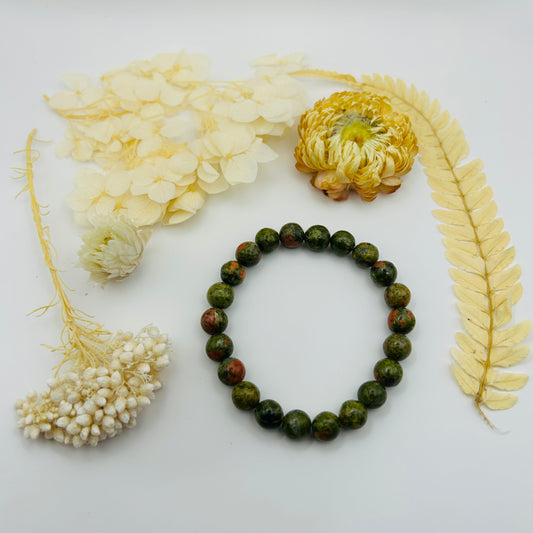 Unakite Bracelet (8 mm)