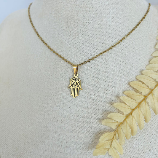 Hand of Fatima Necklace (gold)