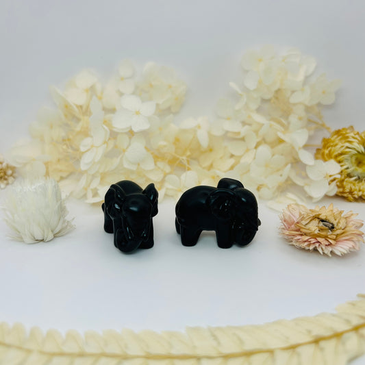 Black Obsidian Elephant (small)