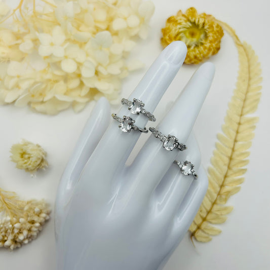 AAA Rock Crystal Silver Ring (TR)