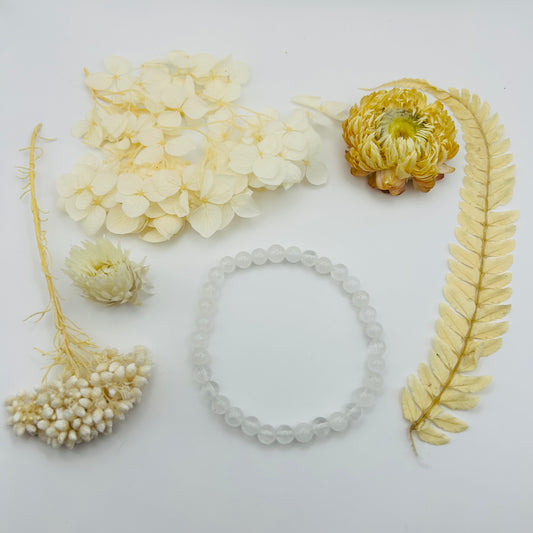 Misty Rock Crystal Bracelet (6 mm)