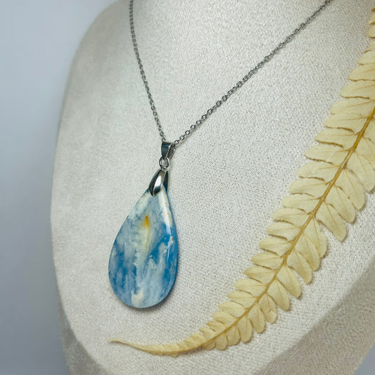 Pendentif Agate Plume Doublet (grand)