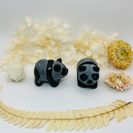 Panda en Obsidienne Noire