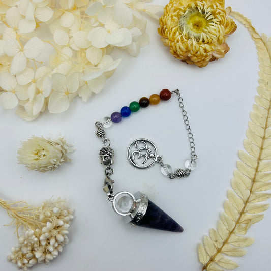7 Chakras Buddha/OM Pendulum - Amethyst
