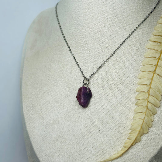 Ruby Pendant - Raw