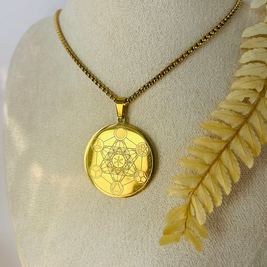 Metatron's Cube Necklace (Gold)