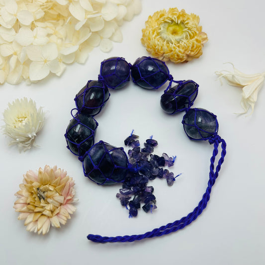Amethyst cord for hanging