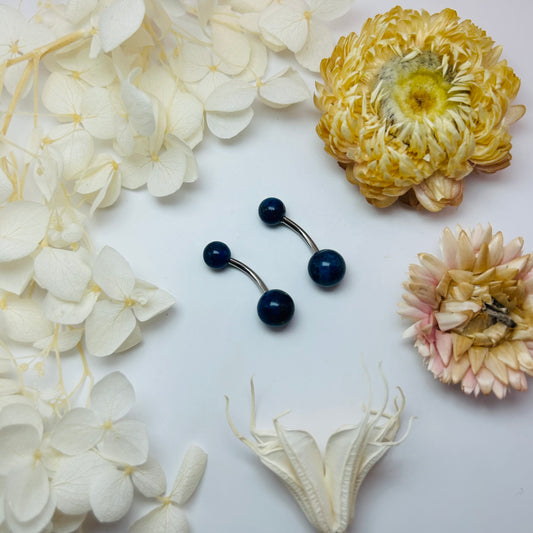 Navel piercing - Sodalite