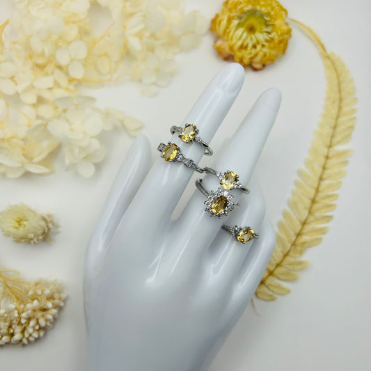 AAA Citrine Silver Ring (TR)
