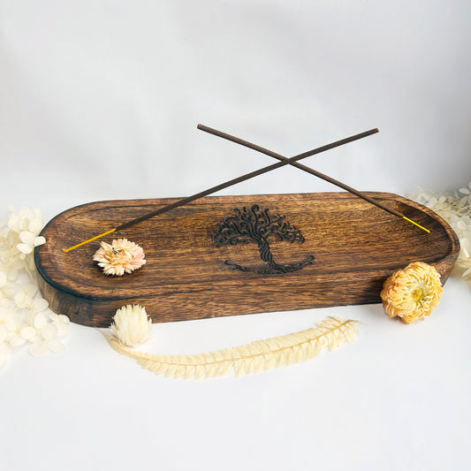 Incense Tray with Tree of Life (Large)