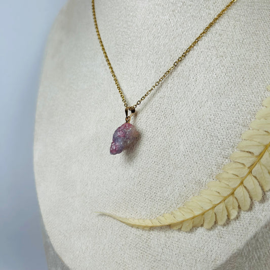 Pink Tourmaline Pendant - Raw