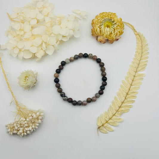 Fossil Wood Bracelet (6 mm)