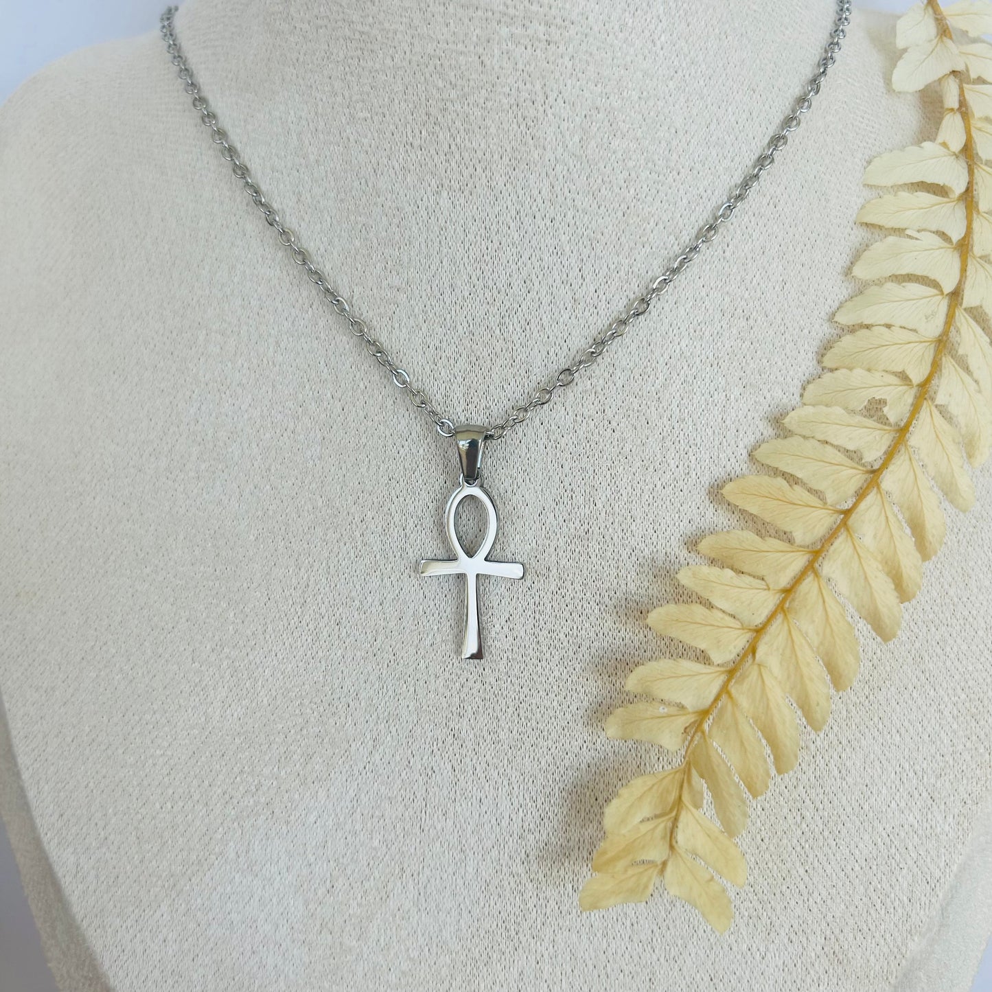Ankh Cross Necklace (Silver)