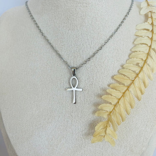 Ankh Cross Necklace (Silver)