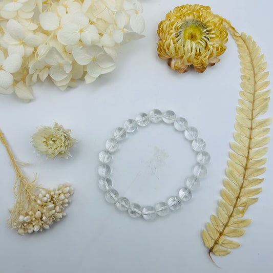 Bracelet Cristal de Roche AAA (8 mm)