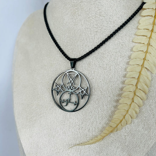 Seal of Lilith/Lucifer Necklace (Black)
