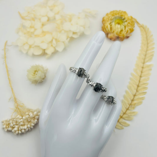 AAA Tourmaline Quartz Silver Ring (TR) - 925 Silver 