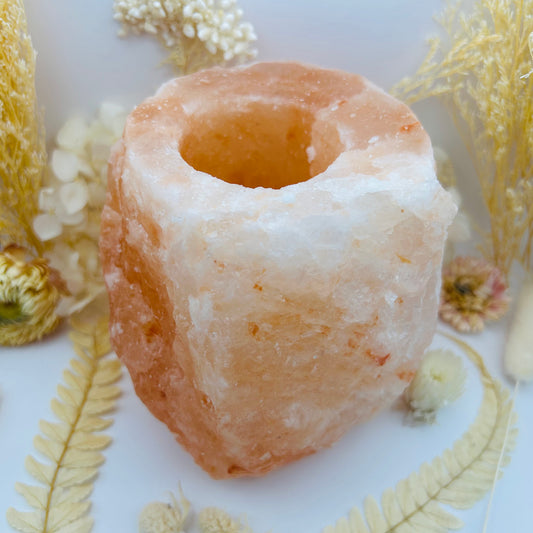 XL Himalayan Salt Candle Holder (Orange)