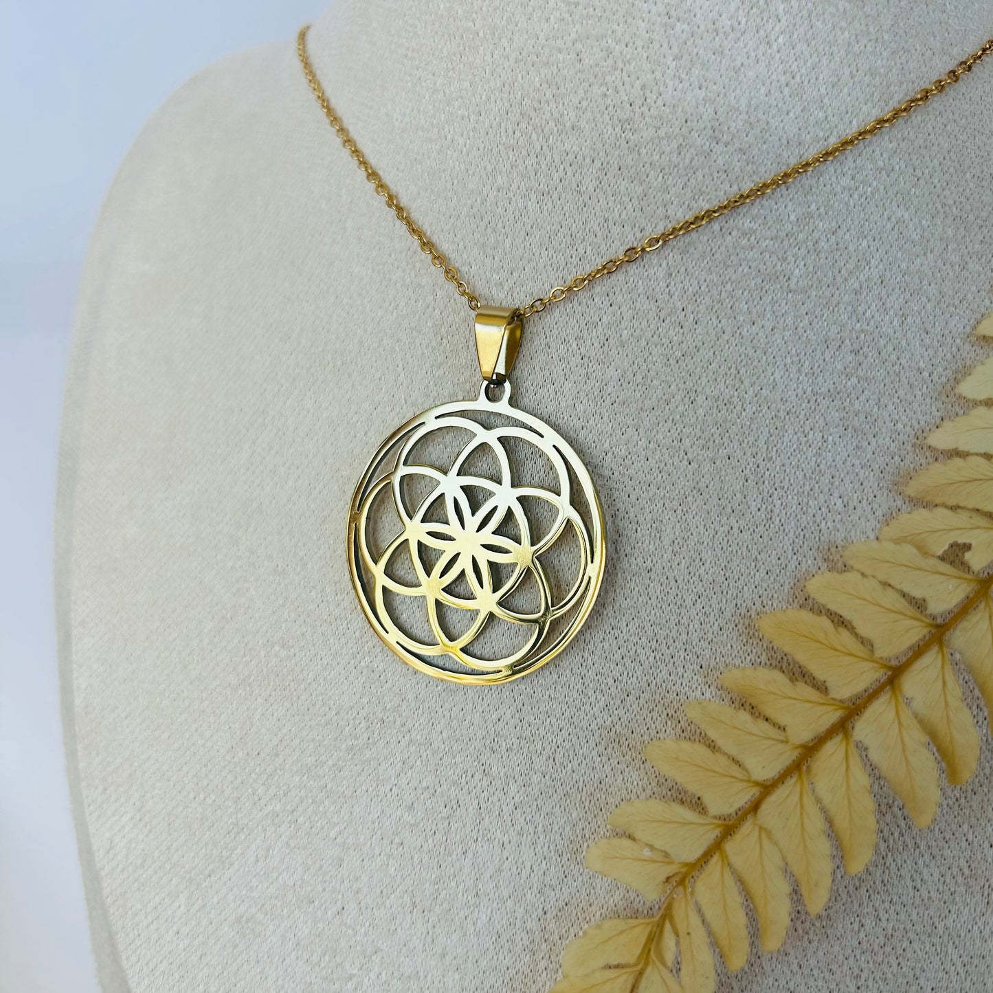 Seed of Life Necklace (gold)