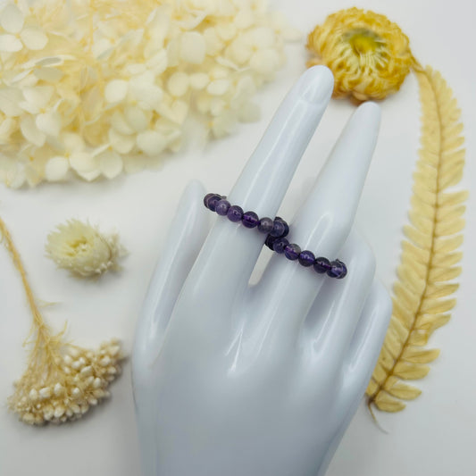 Bague anti-stress en Améthyste (T.R.)