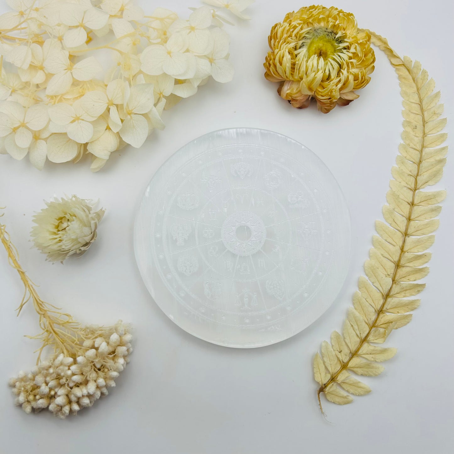 Selenite Charging Disc - Constellations (Large)