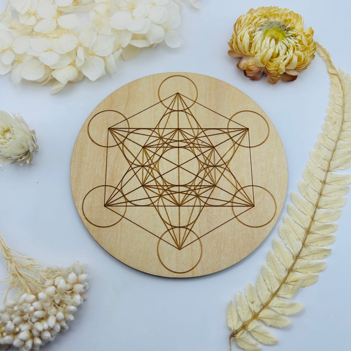 Wooden Charging Disc - Metatron