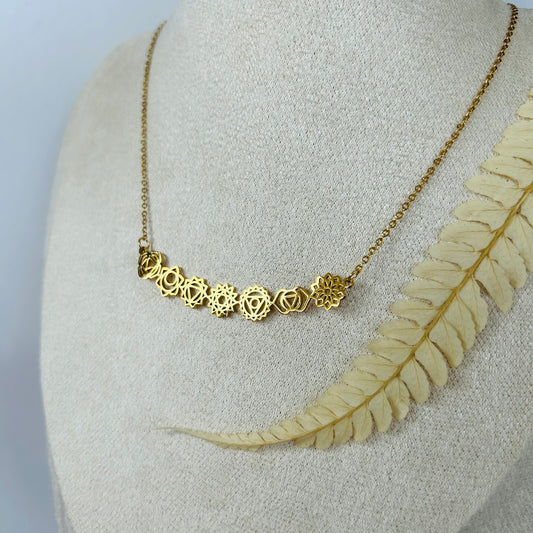 7 Chakra Necklace (Gold)