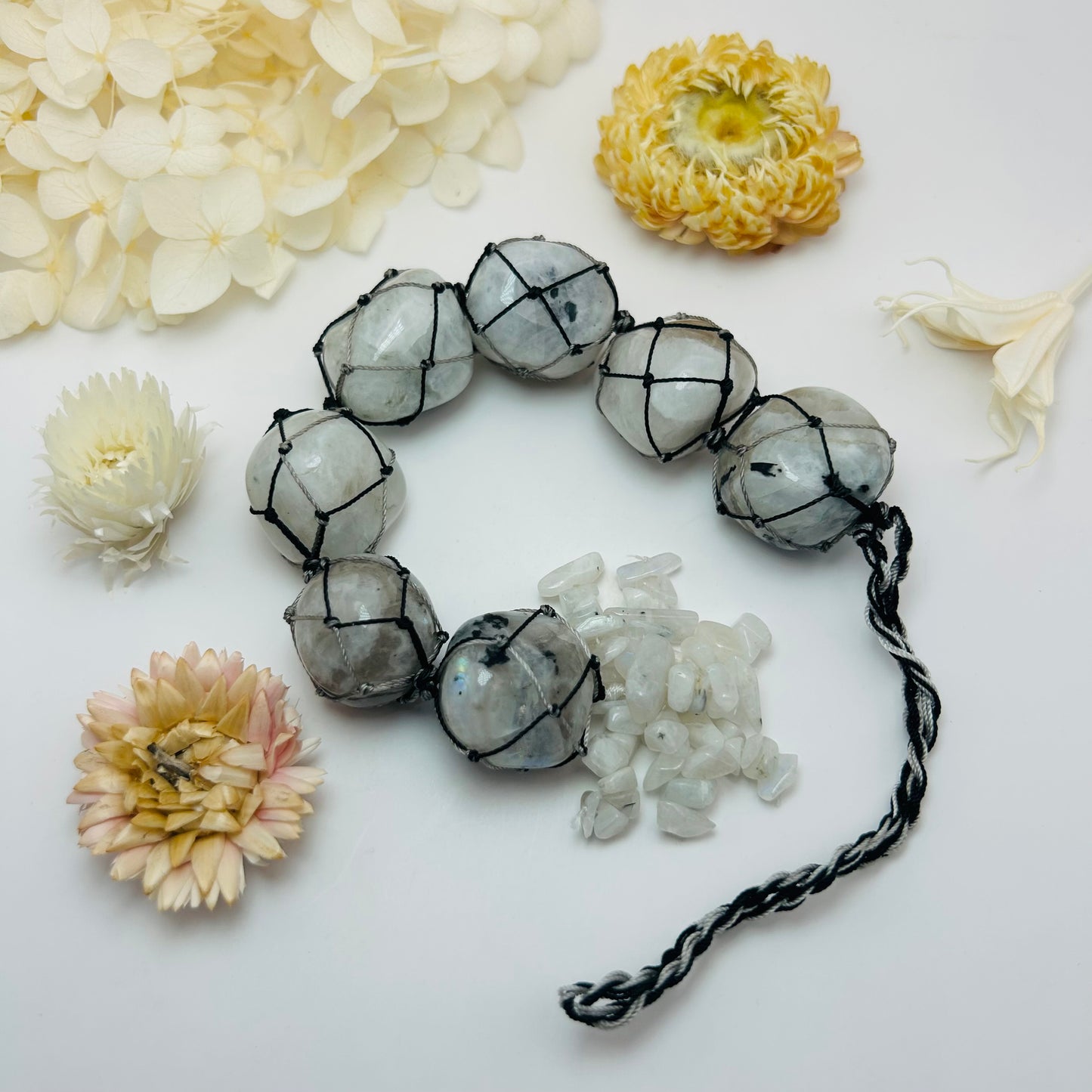 Moonstone cord for hanging