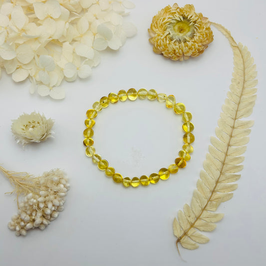 AA+ Yellow Amber Bracelet (6/8 mm)