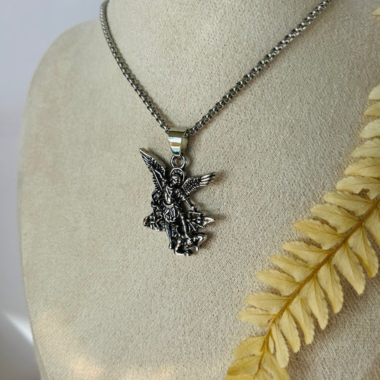 Archangel Michael Necklace (Silver)