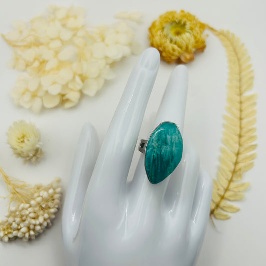 Amazonite Silver Ring (TR)