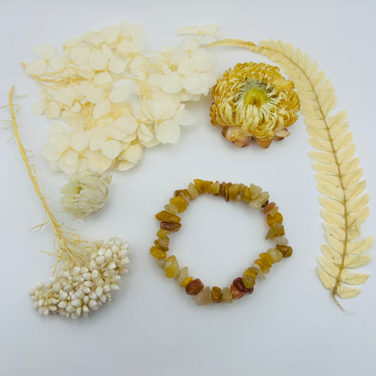 Yellow Jade Baroque Bracelet