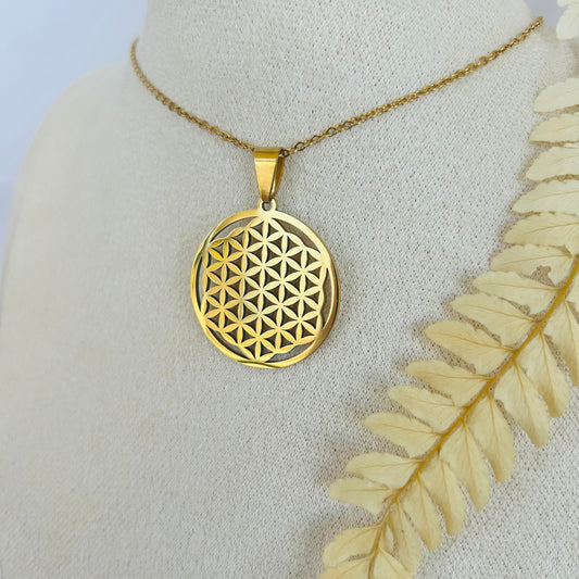Flower of Life Necklace (gold)